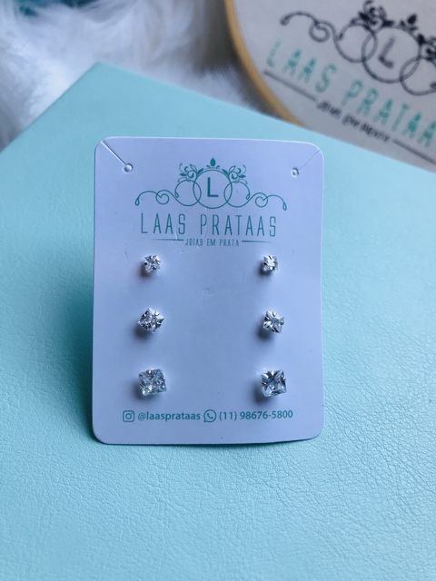 Trio de brinco Carré