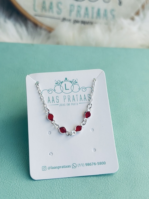 Pulseira Pedras Vermelhas