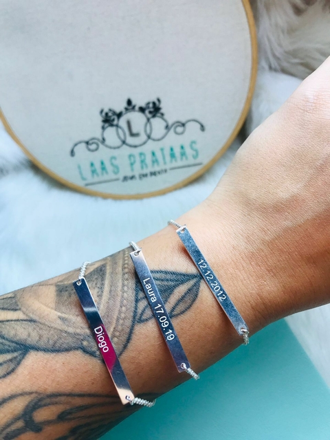 Pulseira Chapa Com Data