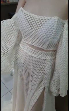 Conjunto White Evelyn Bastos na internet