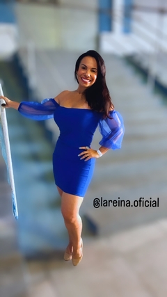 Vestido manga tule