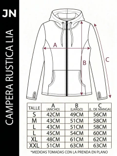 CAMPERA RUSTICA LIA ROSA - tienda online