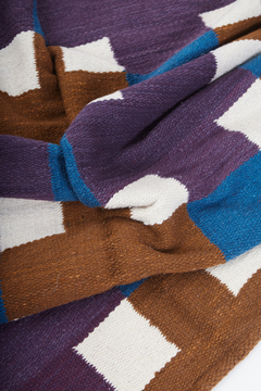 Imagen de CHICA QUILT MARRON-AZUL