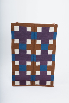 CHICA QUILT MARRON-AZUL