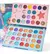 Paleta de sombras, 50 tonos con iluminador y rubor