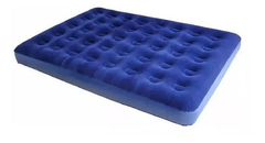 COLCHON INFLABLE BAMBOO 2 PLAZAS AZUL
