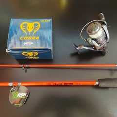 COMBO REEL CB640 6 RULEMAN + CAÑA SOLIDA 1.80 2 TRAMOS