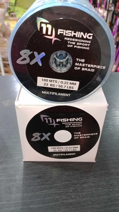 MULTIFILAMENTO 11 FISHING 8 HEBRAS 0.22MM CAJA X 10 CARRETES DE 100 MTS