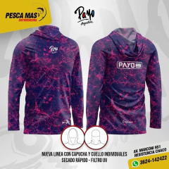 REMERA PAYO EVOLUTION VIOLETA CON CUELLO Y CAPUCHA