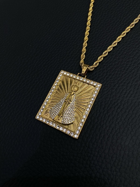 Cordão Cadeado Moeda antiga - comprar online