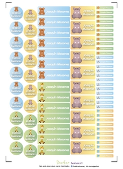 ETIQUETAS ESCOLARES KAWAII