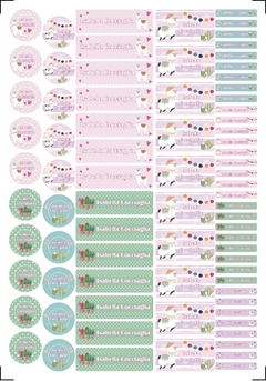 ETIQUETAS ESCOLARES KAWAII - DecoEco