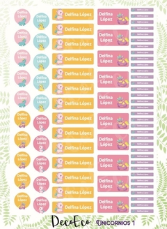 ETIQUETAS ESCOLARES KAWAII en internet