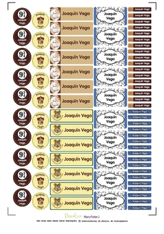 Imagen de ETIQUETAS ESCOLARES KAWAII