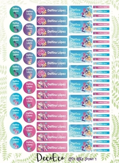 ETIQUETAS ESCOLARES KAWAII - tienda online