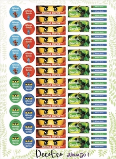 ETIQUETAS ESCOLARES KAWAII - DecoEco