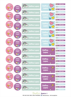 ETIQUETAS ESCOLARES KAWAII
