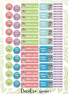 ETIQUETAS ESCOLARES KAWAII