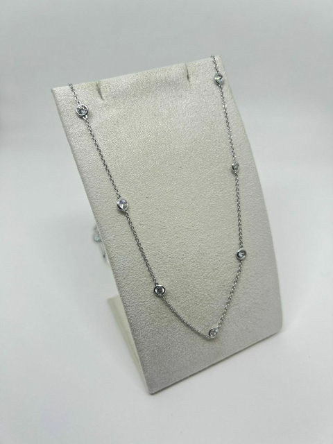 MAX COLAR PRATA 925 TIFFANY ZIRCONIA 80CM 14438