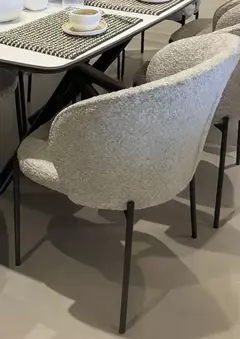 B33-DC 8918KRMLN - SILLA TAPIZADA BOUCLE BEIGE - comprar online