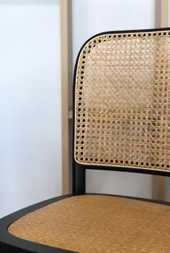 B33-K727-2/BN - SILLA MADERA DE HAYA NEGRA ESTERILLA RATAN NATURAL en internet