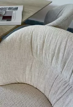 B33-WZCY44BE - SILLA CHENILLE BEIGE BASE CAPUCCINO - comprar online