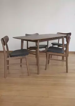 A98-MIT-3135/150 MESA COMEDOR EXTENSIBLE DE MADERA OSCURA