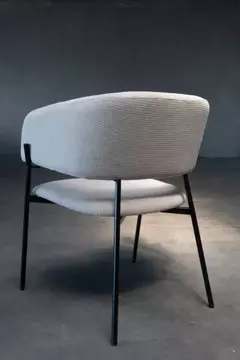 B33-DC 126BEN - SILLA TAPIZADA CHENILLE BEIGE - comprar online