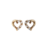 B433 - Brinco Maria strass cristal banho cor dourado
