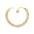 P282 - Pulseira Fernanda Elos Duplos Banho Cor Dourado