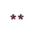 B865 - Brinco Maria flor strass vermelho siam banho cor prateado - comprar online