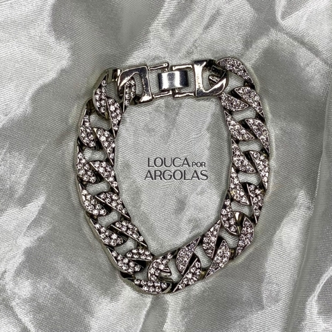 Pulseira Cravejada Prata