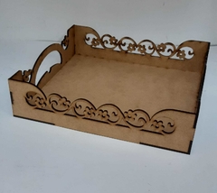 Bandeja Floral com Alça M - ft043