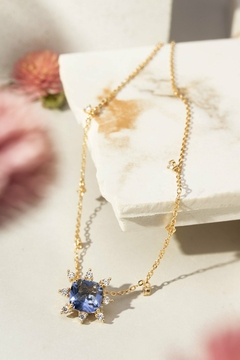 Colar Cristal London Blue Zirconia - comprar online