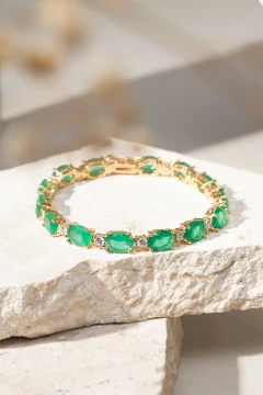 Pulseira Cristal Esmeralda Zirconia - comprar online
