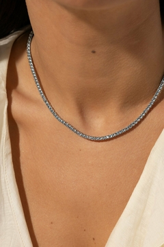 Colar Zirconia Diamond Blue Riviera - comprar online