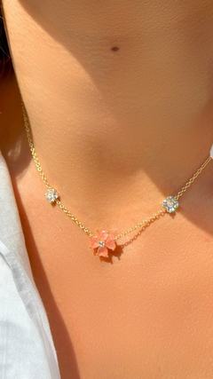 Colar Fusion Podange Zirconia Clover - comprar online