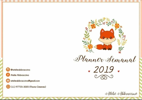 Planner Semanal - Versão 2019 - Não datado