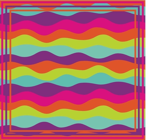 Lenço Ondas Multicoloridas