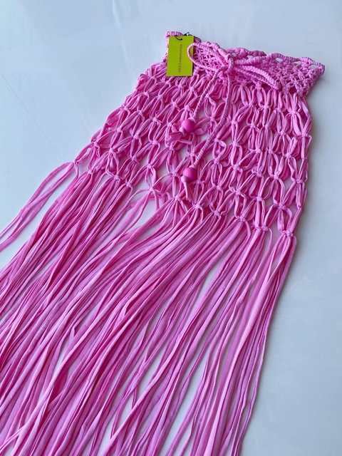 Saia de Macramê Com Cós