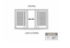 Janela Veneziana de correr de aço sem grade - comprar online