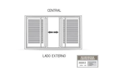 Janela Veneziana de correr de aço sem grade - comprar online