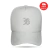 Boné cinza claro snapback da marca BLCK, com logo discreto na frente e detalhe na lateral.