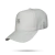 Boné cinza claro snapback da marca BLCK, com logo discreto na frente e detalhe na lateral.