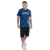 Camiseta azul com estampa "WARRIORS" e logotipo do Golden State Warriors.