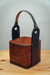 Matera cuero con base de madera - comprar online