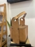 Matera cuero con base de madera - tienda online