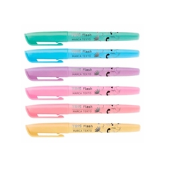 Marca Texto Flash Pastel 06 uni Ponta Chanfrada - comprar online
