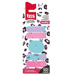 Kit Nota Autoadesivas + Marcador De Página Holic Pets – Cart C/5 Blocos x 20 Fls – Tris