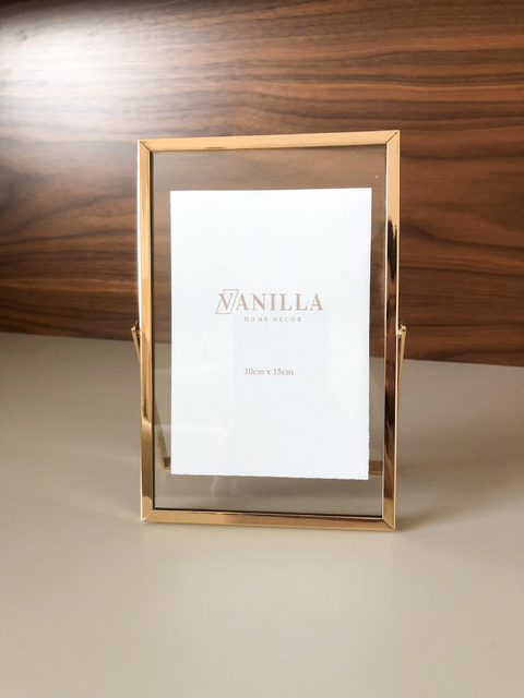 Porta Retrato Dourado P - 10cm x 15cm